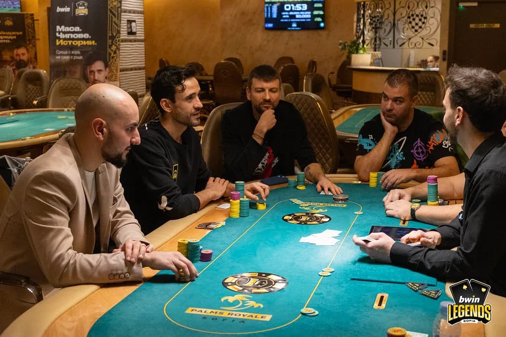 Finaltisch des Main Events der bwin Legends 2025 in Sofia