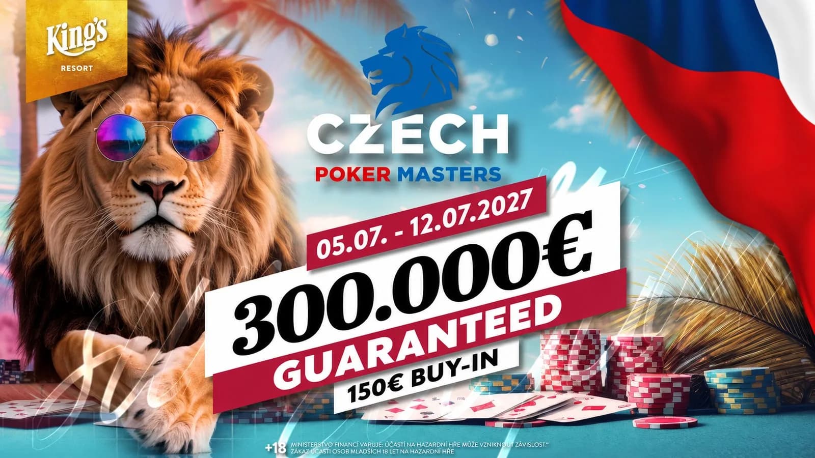 Czech Poker Masters 2027 im King's Resort – 300.000 € garantiert, 150 € Buy-in